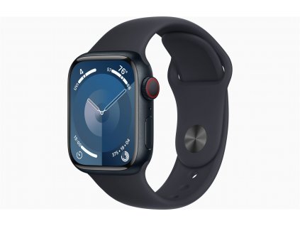 Apple Watch S9 Cell/45mm/Midnight/Sport Band/Midnight/-S/M