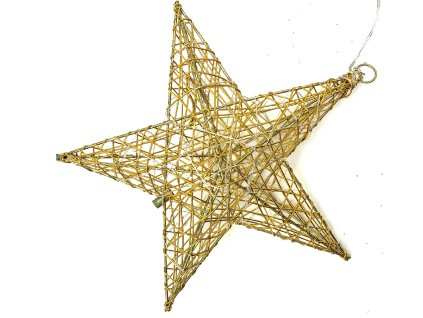 153236 vanocni svitici dekorace hvezda 39 cm zlata