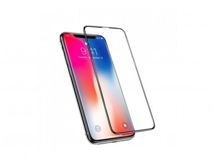 3D ochranné Tvrdené Sklo Pre iPhone 11 Pro - Čierne (5,8 ")