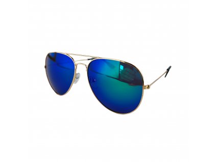 Sluneční Brýle Aviator - Modro-zelené zrcadlové