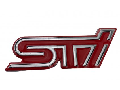 3D Chromová Samolepka - STI Subaru (červená)