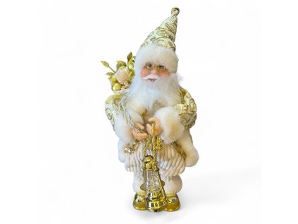 vianocni-dekoracie-santa-claus-bielo-zlaty-s-lampasom--30-cm-