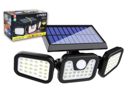 194004 panta triosolar vysoce vykonne solarni venkovni svetlo s 3 smerovymi led panely