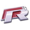 3D Znak R (R-line) (Barva Stříbrno-černá)