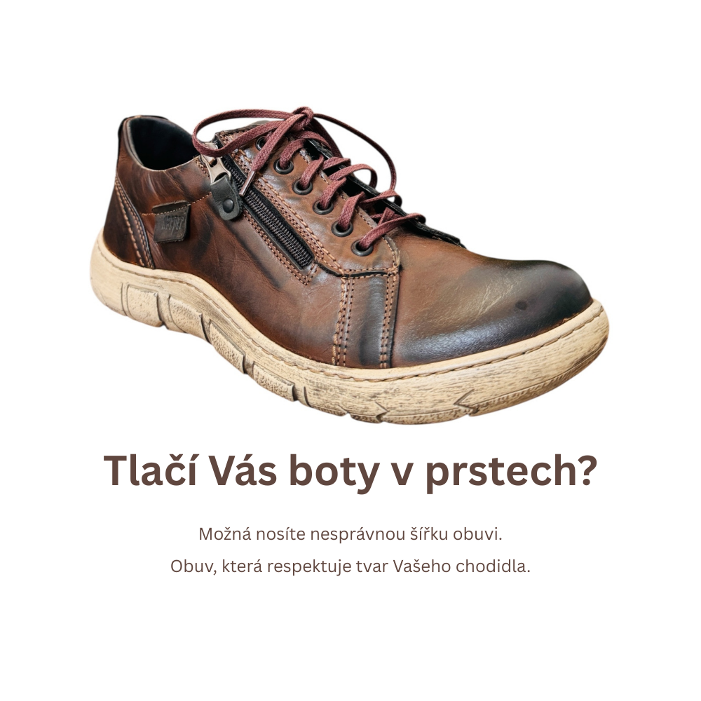 Obuv pro široké chodidlo (šíře K) a hallux