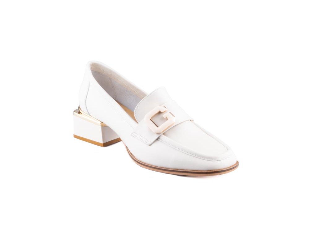 Dámské kožené mokasíny Dapi béžové 28804 F