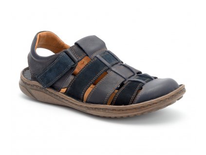 Kožené sandály Dapi modré 15223 (Velikost 40)