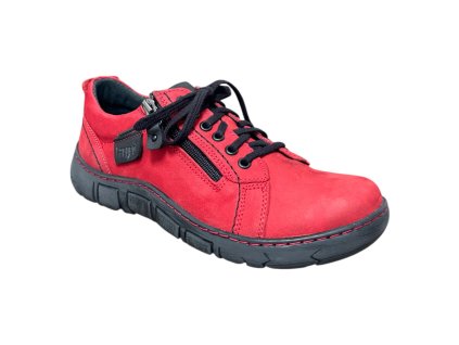 Dámské kožené polobotky Kacper červené 27309 K