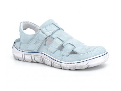 Dámské kožené sandálky Kacper modré 27441 (Velikost 36)