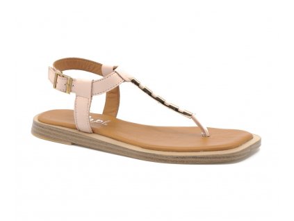 Dámské kožené sandálky Dapi růžové 27628 (Velikost 36)