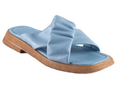 Dámské kožené pantofle Dapi modré 28032