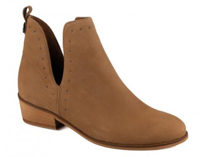 Dámská kožená kotníková obuv Dapi hnědá 28138 F