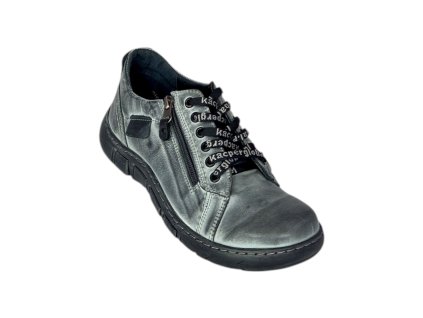 Dámské kožené polobotky Kacper šedé 28341 K