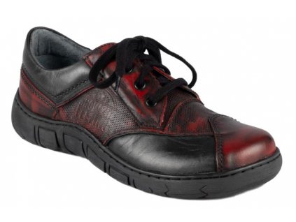 Dámské kožené polobotky Kacper červené 28340 H