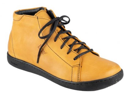 Dámská kožená kotníková obuv Kacper žlutá 27937 G