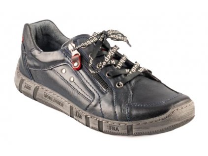 Pánské kožené polobotky Kacper modré 15820 K