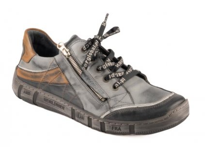 Pánské kožené polobotky Kacper šedé 15533 K