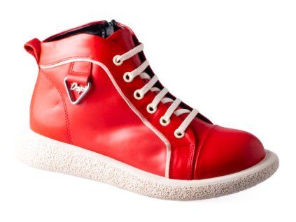 Dámská kožená kotníková obuv Dapi červená 28425 G