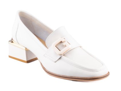 Dámské kožené mokasíny Dapi béžové 28804 F