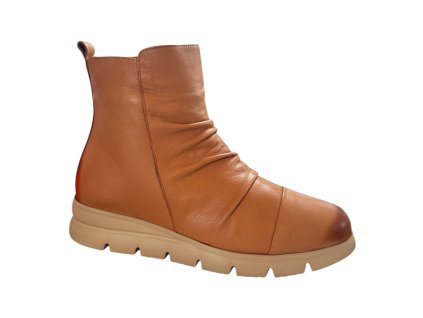 Dámská kožená kotníková obuv Dapi hnědá 28813 G