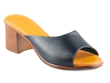 Dámské kožené pantofle Dapi černé 28658 F