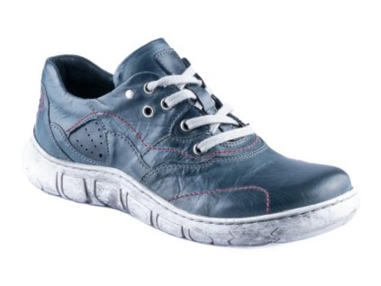 Dámské kožené polobotky Kacper šedé 28826 K