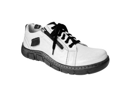 Dámské kožené polobotky Kacper bílé 28856 K