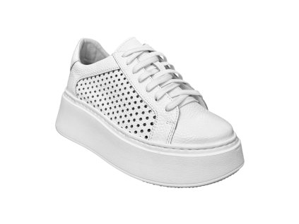 Dámské kožené polobotky Dapi perforované 28945 G