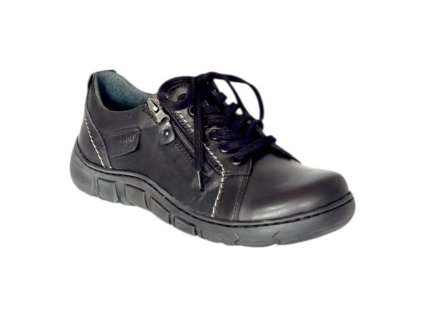 Pánské kožené polobotky Kacper černé 15739 K