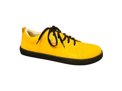 Dámské kožené BAREFOOT polobotky Dapi žluté 29014 CH