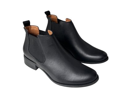 Dámská kožená kotníková obuv Dapi černá 29003 F