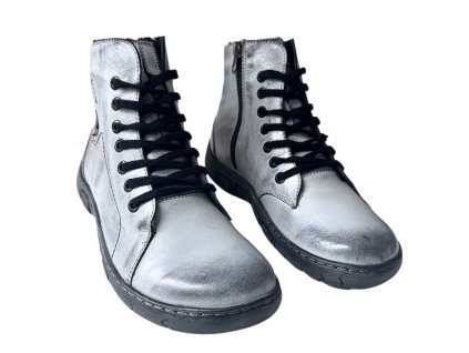 Dámská kožená kotníková obuv Kacper šedá 28410 K