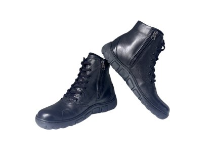 Dámská kožená kotníková obuv Kacper černá 28640 K