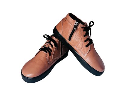 Dámská kožená barefoot kotníková obuv Dapi 29047 Beige G