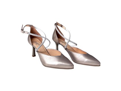 Dámská kožená společenská obuv Dapi zlatá 29024 F