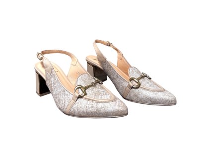 Dámské kožené lodičky Dapi béžové 28962 G