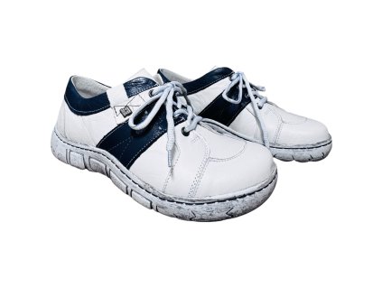 Dámské kožené polobotky Kacper bílé 29066 K