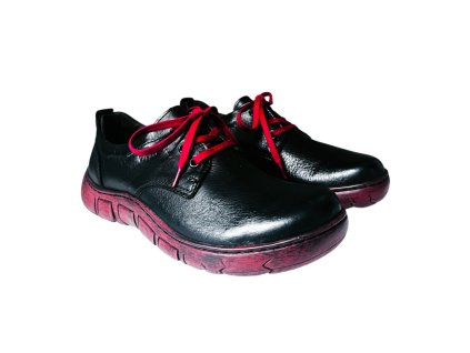 Dámské kožené polobotky Kacper černé 29067 K