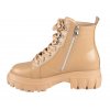 Dámská kožená kotníková obuv Dapi béžová 28310 F