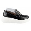 Dámské kožené mokasíny Dapi černé 28062 G