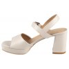 Dámské kožené sandálky Dapi béžové 28244 F