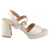 Dámské kožené sandálky Dapi béžové 28244 F