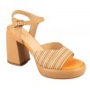 Dámské kožené sandálky Dapi béžové 28520 F