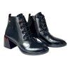 Dámská kožená kotníková obuv Dapi černá lak 28766 G