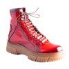 Kožená lakovaná kotníková obuv Dapi červená 28781 G