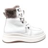 Dámská kožená kotníková obuv Dapi bílá 28819 G