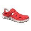 Dámské kožené sandály Kacper - široké chodidlo, šíře K, červené 28935
