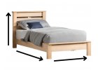 Egyszemélyes ágyak - tömörfa ágykeret 120x200