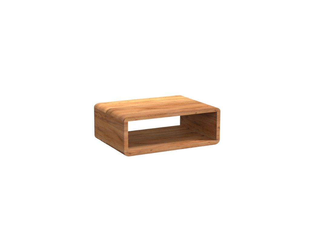 Comodino moderno Caruso per la camera da letto in legno con un design semplice e minimalista, vista laterale.