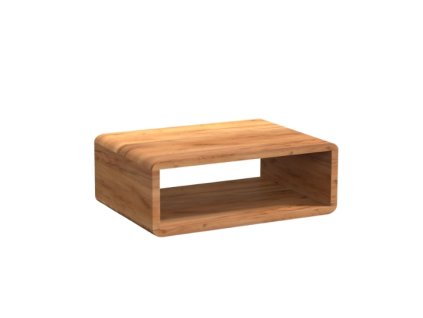 Comodino moderno Caruso per la camera da letto in legno con un design semplice e minimalista, vista laterale.